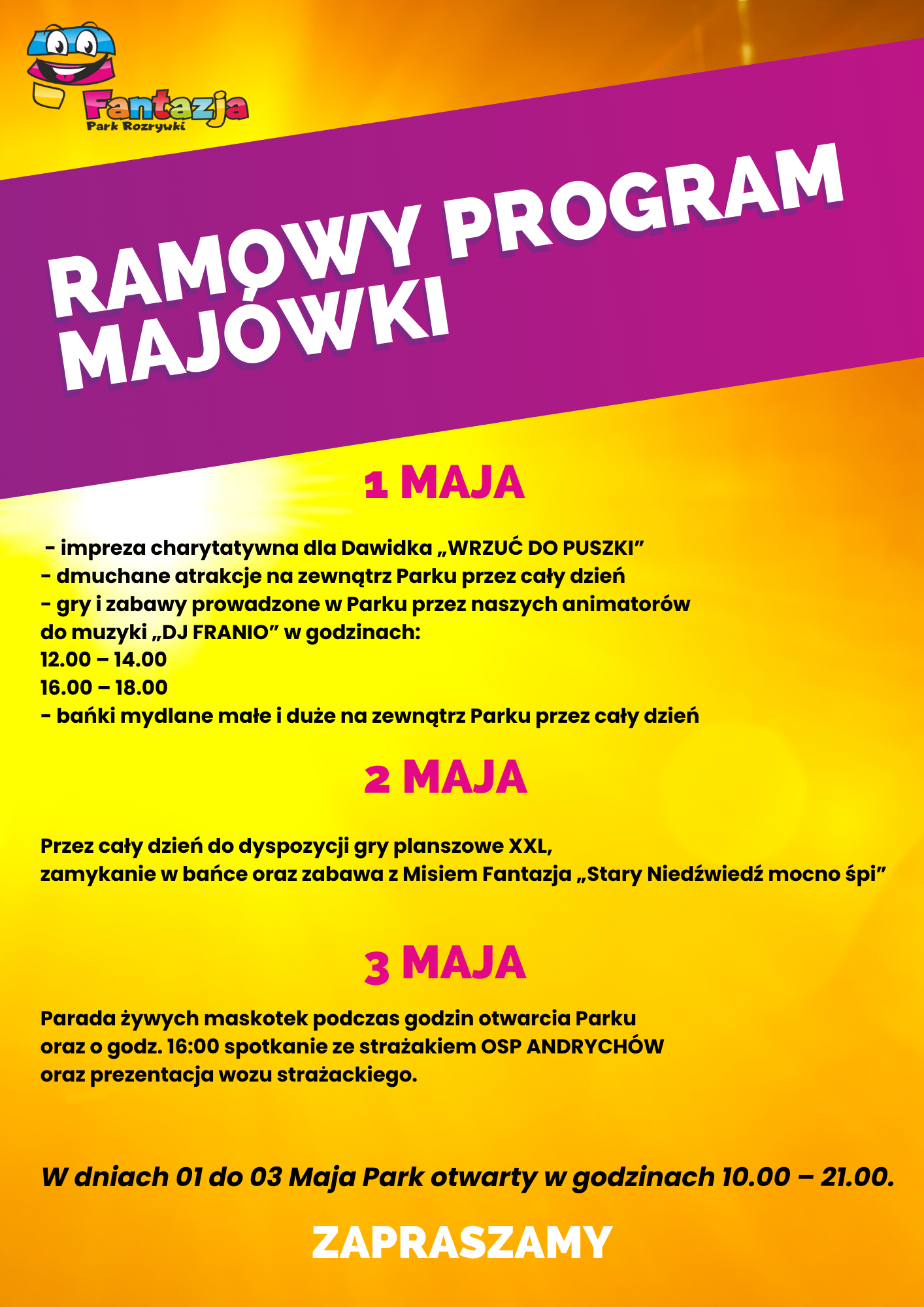 Ramowy program Majówki